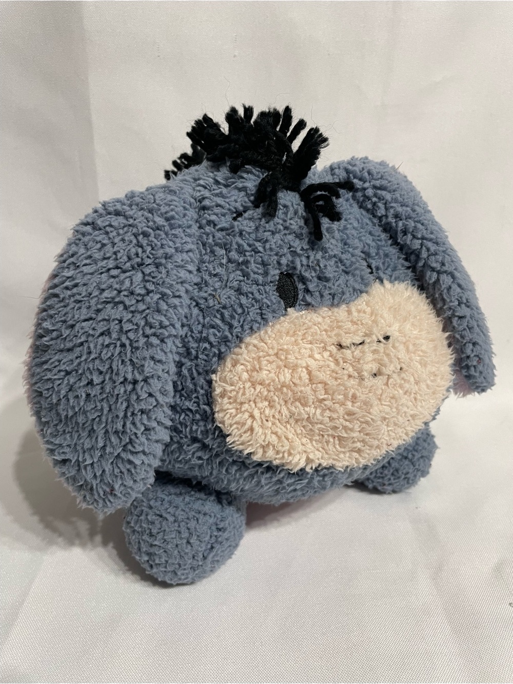 8” round Disney Parks Eeyore Plush with Detachable Tail Excellent Condition